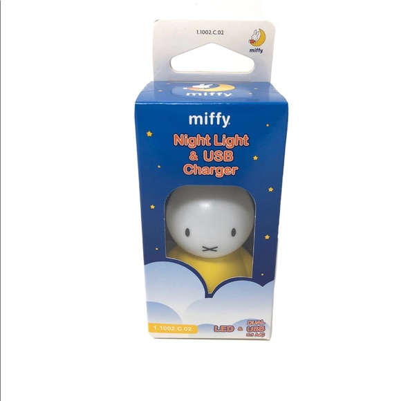 Miffy Yellow Bunny Warm White LED Night Light With Dual USB Charger 5” - Picture 3 of 8